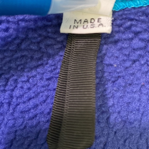 THE NORTH FACE Blue Purple 1/2 zip pullover Large Fleece Block Color USA Y2K - Picture 4 of 11